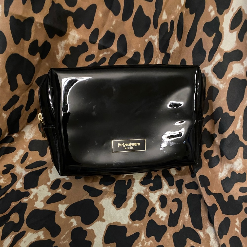 Yves Saint Laurent Patent cosmetic bag